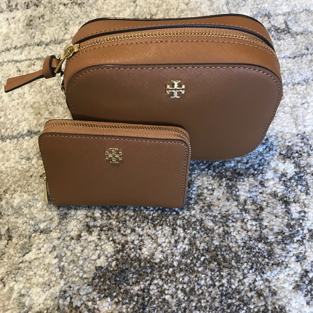 Tory Burch Emerson Crossbody& Coin/ Card Case Set
